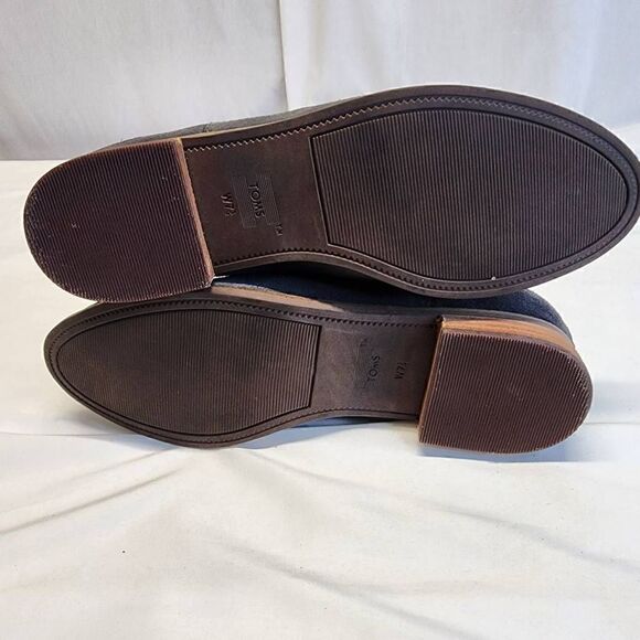 Toms Ella Womens Casual Slip On Chelsea Ankle Bootie Grey Suede Low Heels Size 7 - Picture 10 of 13